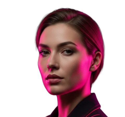 Portrait of Dahlia, Head of Advertising of your AI advertising department in Eve CXO